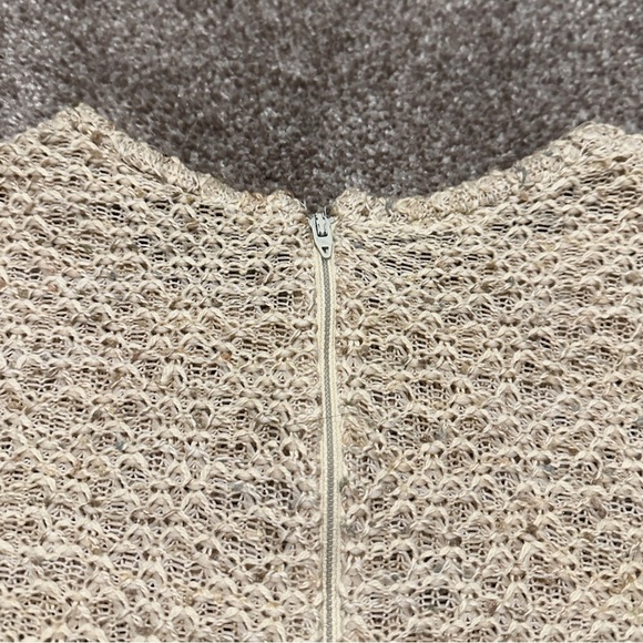 Vintage 70s/80s Beige Knit Short Sleeve Top Women’s Size Small Cream Boho Retro - Picture 8 of 13